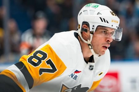 Sidney Crosby skates with Jack St. Ivany, Blake Lizotte first on ice in regular jersey