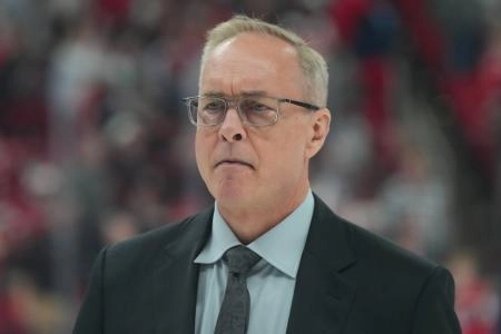 Jan 16, 2026; Raleigh, North Carolina, USA; Florida Panthers head coach Paul Maurice comes off the ice after their loss to the Carolina Hurricanes at Lenovo Center. Mandatory Credit: James Guillory-Imagn Images