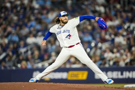 Mar 30, 2026; Toronto, Ontario, CAN; Toronto Blue Jays Cody Ponce (66) pitches to the Colorado Rockies during the first inning at Rogers Centre.