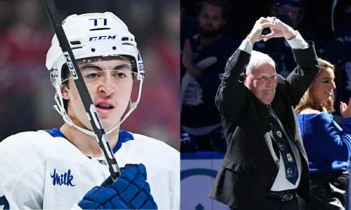 A Maple Leafs seventh round pick makes his NHL debut on the same night Joe Bowen calls his final game