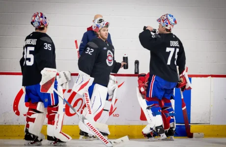 Jakub Dobes, Jacob Fowler et Samuel Montembeault