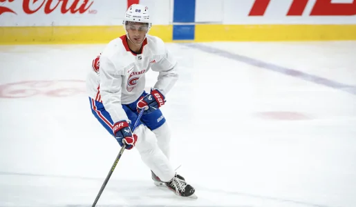 Lattaquant Michael Hage, au camp du Canadien de Montr�al
