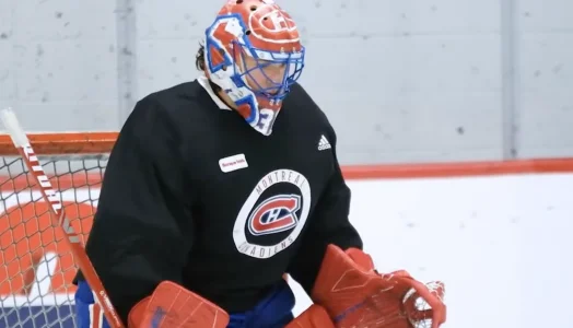 Carey Price, � lentra�nement avec le Canadien de Montr�al.