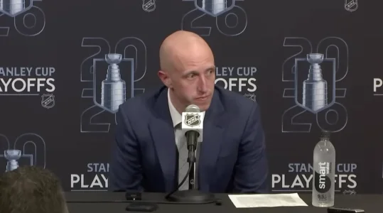 Dan Muse pre game interview Penguins Flyers game 4