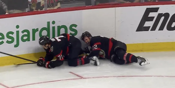 Thomas Chabot injury vs Hurricanes