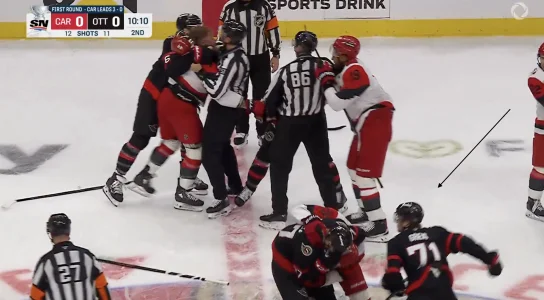 Ridly Greig with one of the worst cheap shots you�ll see all year