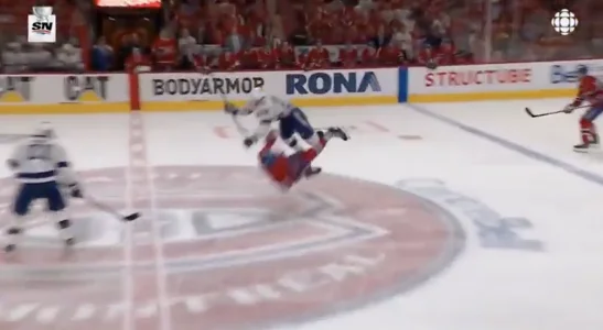 Maxwell Crozier delivers one of the biggest hits of the year on Juraj Slafkovsk� and it sparks controversy