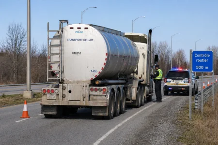 25 tonnes de trop, un camion jugé dangereux intercepté