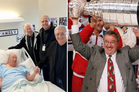 Jacques Demers entouré, une image qui touche droit au coeur