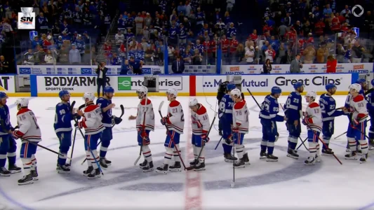 Canadiens Lightning handshake line
