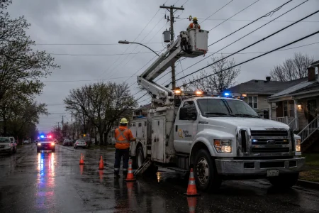De violents orages frappent le Québec mardi et plongent plus de 50 000 foyers dans le noir
