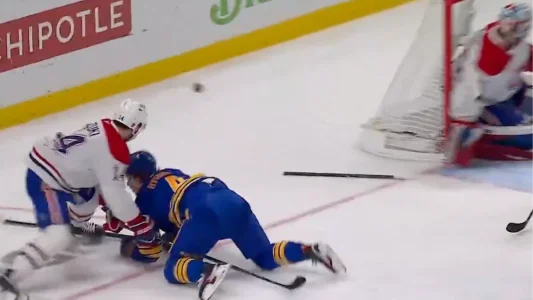 Nick Suzuki Bowen Byram controversy game 1 Sabres Canadiens
