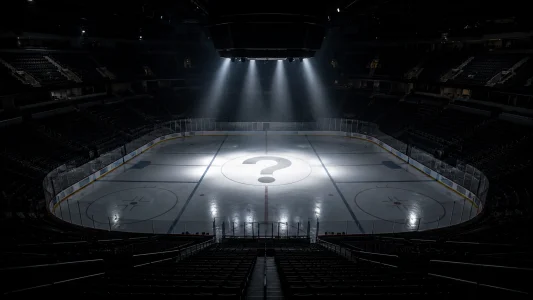 Empty hockey rink