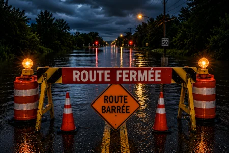 Des inondations ravagent un pont et plongent une communaut&eacute; dans l'isolement