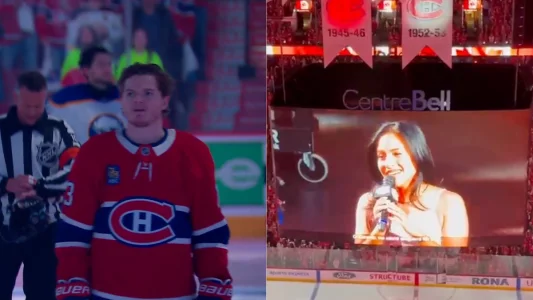 Montreal Canadiens nation anthem game one