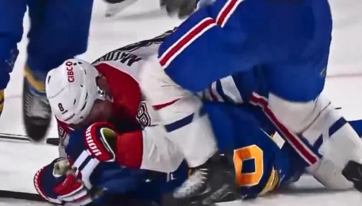 Mike Matheson on Zach Benson