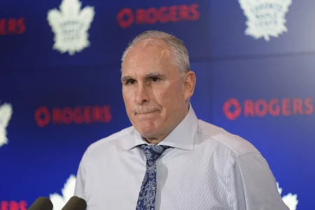 Mar 12, 2026; Toronto, Ontario, CAN; Toronto Maple Leafs head coach Craig Berube during a media conference after a win over the Anaheim Ducks at Scotiabank Arena.