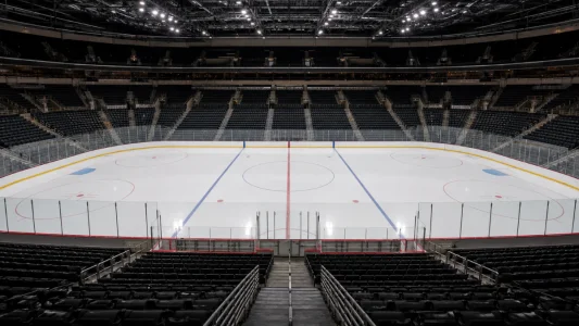 Empty hockey rink