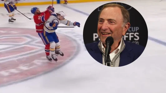 Geste dangereux du défenseur des Sabres de Buffalo, Bowen Byram, contre Joe Veleno et le Canadien de Montréal au Centre Bell et en séries éliminatoires de la LNH.