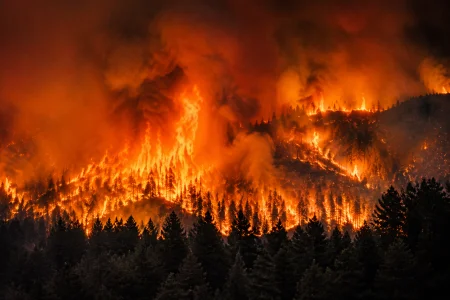 Un immense incendie menace des milliers d'habitations