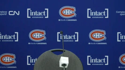 Point de presse du Canadien de Montréal.