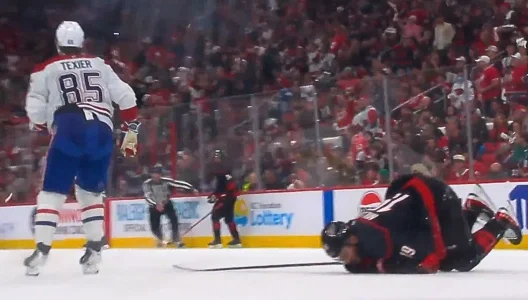 Alexandre Texier escapes match penalty on KAndre Miller hit