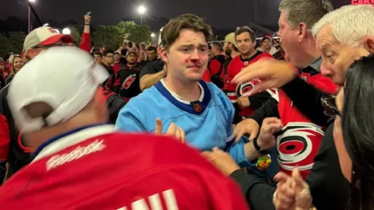 Habs fan punches female fan