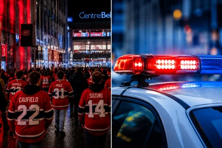 Un geste criminel tr&egrave;s grave a &eacute;t&eacute; pos&eacute; &agrave; l'ext&eacute;rieur du Centre Bell et la police a d&ucirc; intervenir
