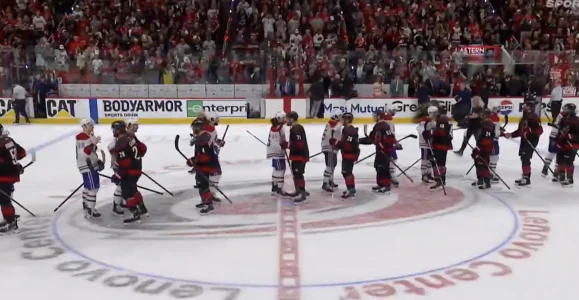 Canadiens Hurricanes handshake line