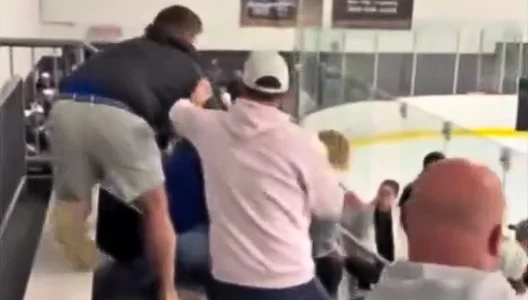 Shameful scene at hockey rink