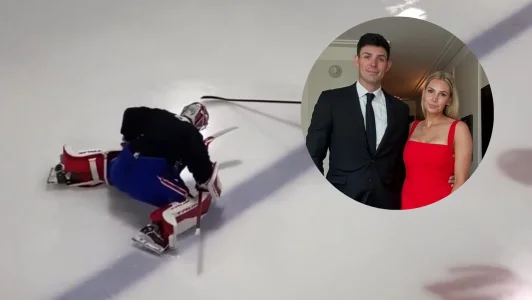 Carey Price, ancien gardien du Canadien de Montréal, et sa femme Angela Price.