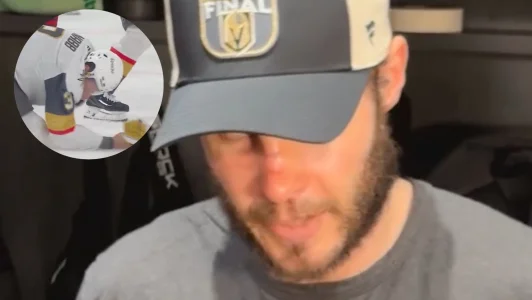 Blessure subie par le défenseur des Golden Knights de Vegas, Brayden McNabb, en finale de la Coupe Stanley contre les Hurricanes de la Caroline.