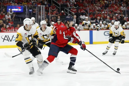 Penguins trade defenseman to the Jets in exchange for a forward