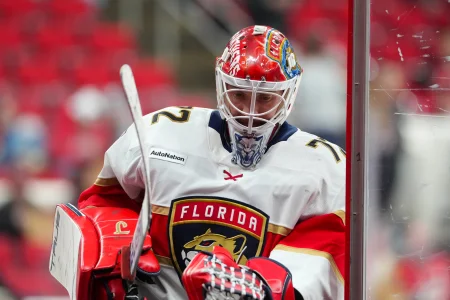 Sergei Bobrovsky got No. 72 from Gavin McKenna and left impressed with the kid