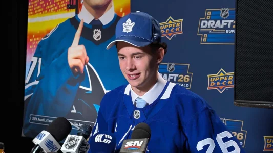 Maple Leafs prospect Alexander Bilecki nearly chose baseball over hockey
