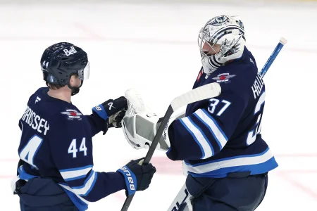 Josh Morrissey gets honest about Connor Hellebuyck's future with the Jets