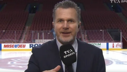 Le journaliste de TVA Sports, Renaud Lavoie, au Centre Bell (aréna du Canadien de Montréal).