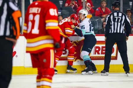 NHL Player Safety hits Kraken defenseman with maximum punishment after fight with Flames forward