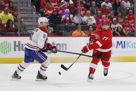 Dylan Larkin's Canadiens trade stance sparks theory involving his wife and Julie Petry