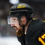 Jan 21, 2026; Vancouver, British Columbia, CAN; Vancouver Canucks defenseman Filip Hronek (17) reacts during a stop in play against the Washington Capitals in the second period at Rogers Arena.