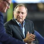 Nov 3, 2025; Arlington, Texas, USA; NHL commissioner Gary Bettman talks to media before the game between the Dallas Cowboys and the Arizona Cardinals at ATT Stadium.