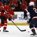 Feb 20, 2025; Boston, MA, USA; Team Canada forward Anthony Cirelli (71) during the 4 Nations Face-Off ice hockey championship game against the United States at TD Garden.