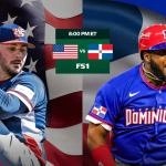 Team USA pitcher Paul Skenes and Dominican Republic first baseman Vladimir Guerrero Jr.