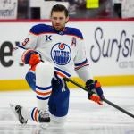Mar 10, 2026; Denver, Colorado, USA; Edmonton Oilers center Leon Draisaitl (29) before the game against the Colorado Avalanche at Ball Arena.