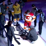 Fans stunned as bizarre scene delays Golden Knights-Flames game for 50 minutes