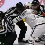 AHL fight involving Connor Mylymok