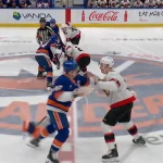 Anders Lee vs Brady Tkachuk fight
