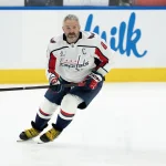 Apr 8, 2026; Toronto, Ontario, CAN; Washington Capitals left wing Alex Ovechkin (8) skates during the warmup before a game against the Toronto Maple Leafs at Scotiabank Arena. Mandatory Credit: Nick Turchiaro-Imagn Images