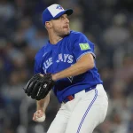 Apr 12, 2026; Toronto, Ontario, CAN; Toronto Blue Jays starting pitcher Max Scherzer (31) pitches to the Minnesota Twins during the second inning at Rogers Centre.