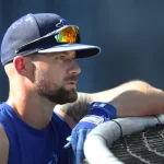 Aug 18, 2025; Pittsburgh, Pennsylvania, USA; Toronto Blue Jays left fielder Nathan Lukes (38) looks on at the batting cage before the game against the Pittsburgh Pirates at PNC Park. Mandatory Credit: Charles LeClaire-Imagn Images